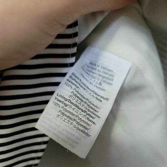 J.Crew Size 0 Spaghetti Strap Sleeveless Racerback Black/White Striped Tank Top - Picture 4 of 6